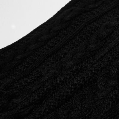 Black twist knit snood